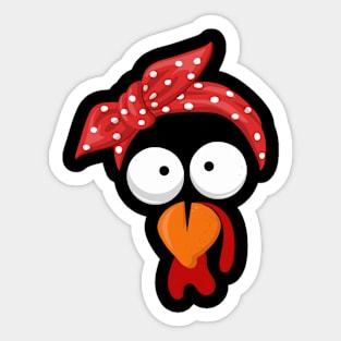 Turkey Face Headband Womens Happy Thanksgiving Day Sticker